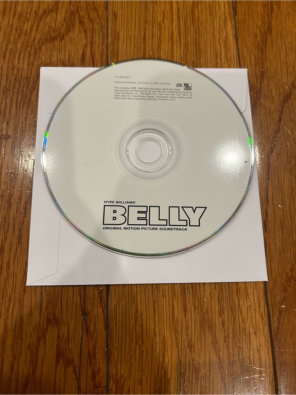 Hype Williams'‎ Belly Original Motion Picture Soundtrack CD 1998 Def Jam Records